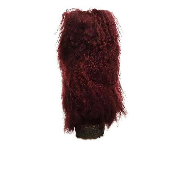 Bear Paw Women's Boots Boetis II Charcoal Wine / Plum Lamb Fur Size 5 NEW 1294W - Picture 11 of 12